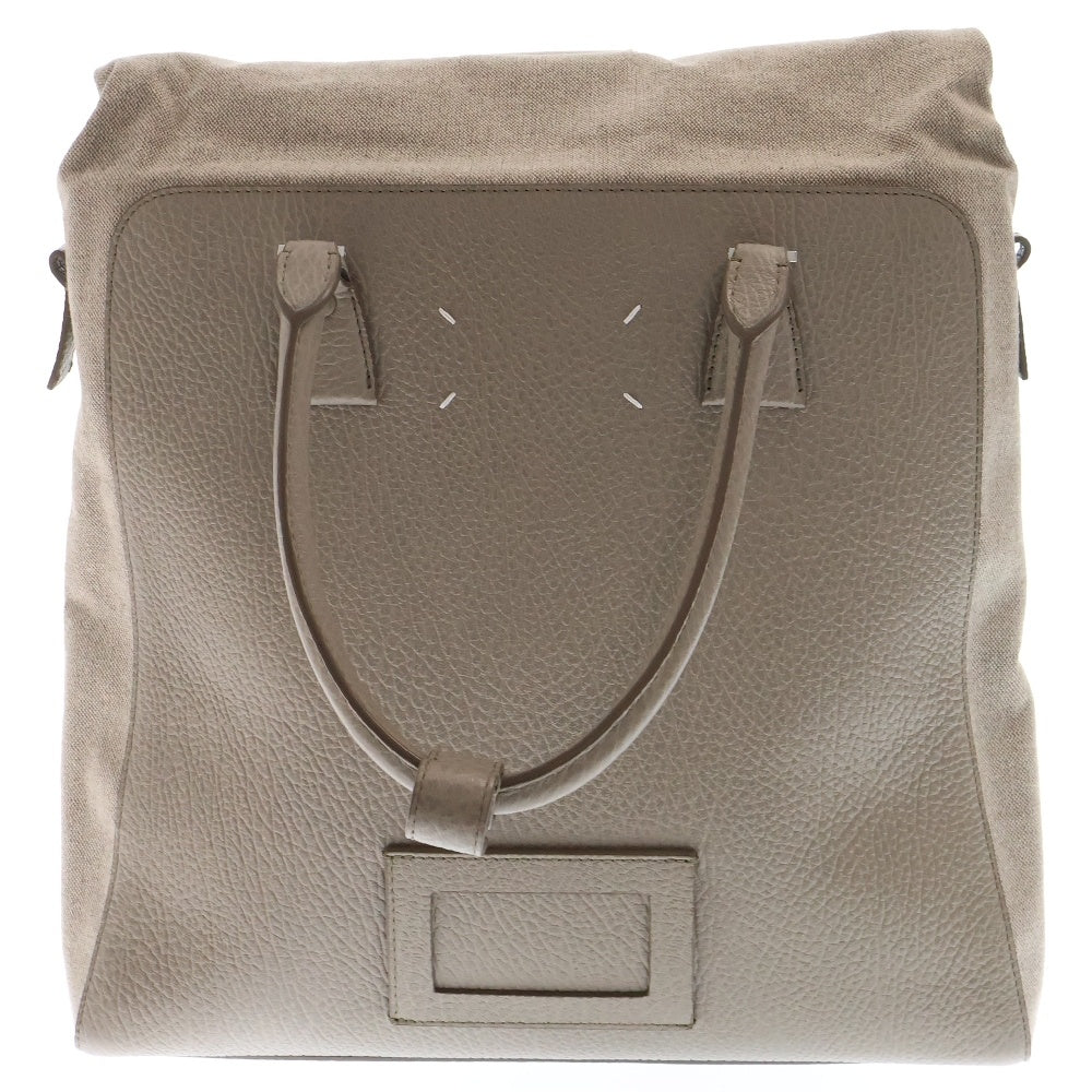 Maison Margiela(メゾンマルジェラ) 5AC Tote ファイブエーシー レザー ショルダーバッグ トートバッグ ベージュ SB1WA0004