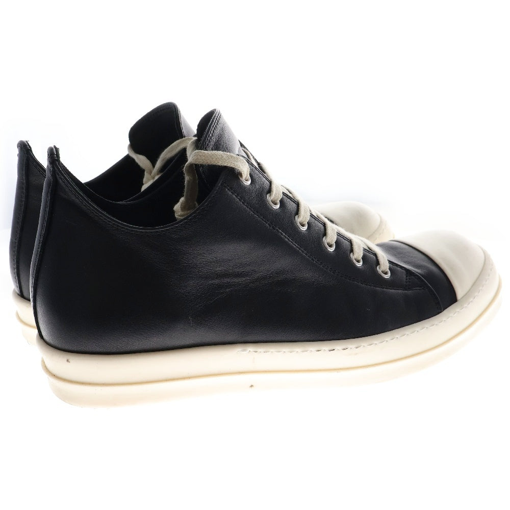 Rick Owens(リックオウエンス) LOW SNEAKER ローカット スニーカーズ オールレザー ブラック RU01E5891