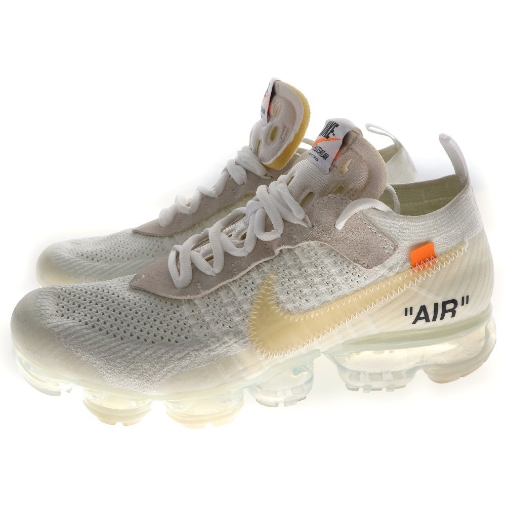 NIKE(ナイキ) ×OFF WHITE AIR VAPORMAX FLYKNIT AA3831-100 エアベイパーマックスフライニット ローカットスニーカー ホワイト US8/26.0cm