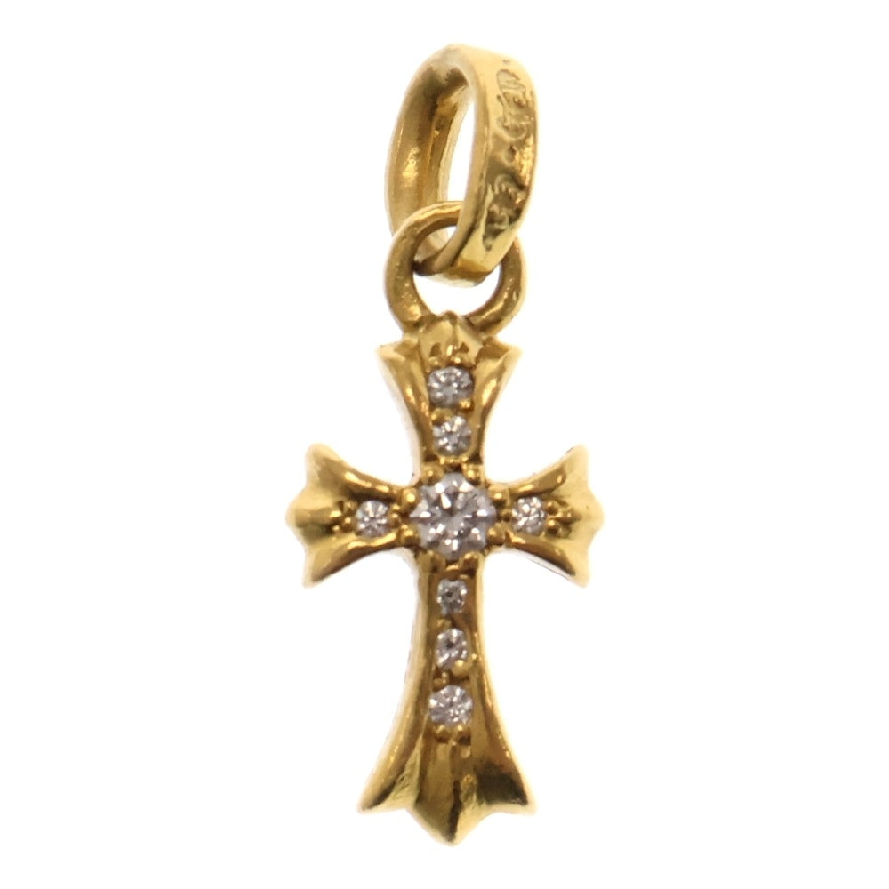 CHROME HEARTS(クロムハーツ) 22K CRS BBYFAT P/DIA ベイビーファットクロス PAVEダイヤ ペンダントトップ ゴールド BCA035