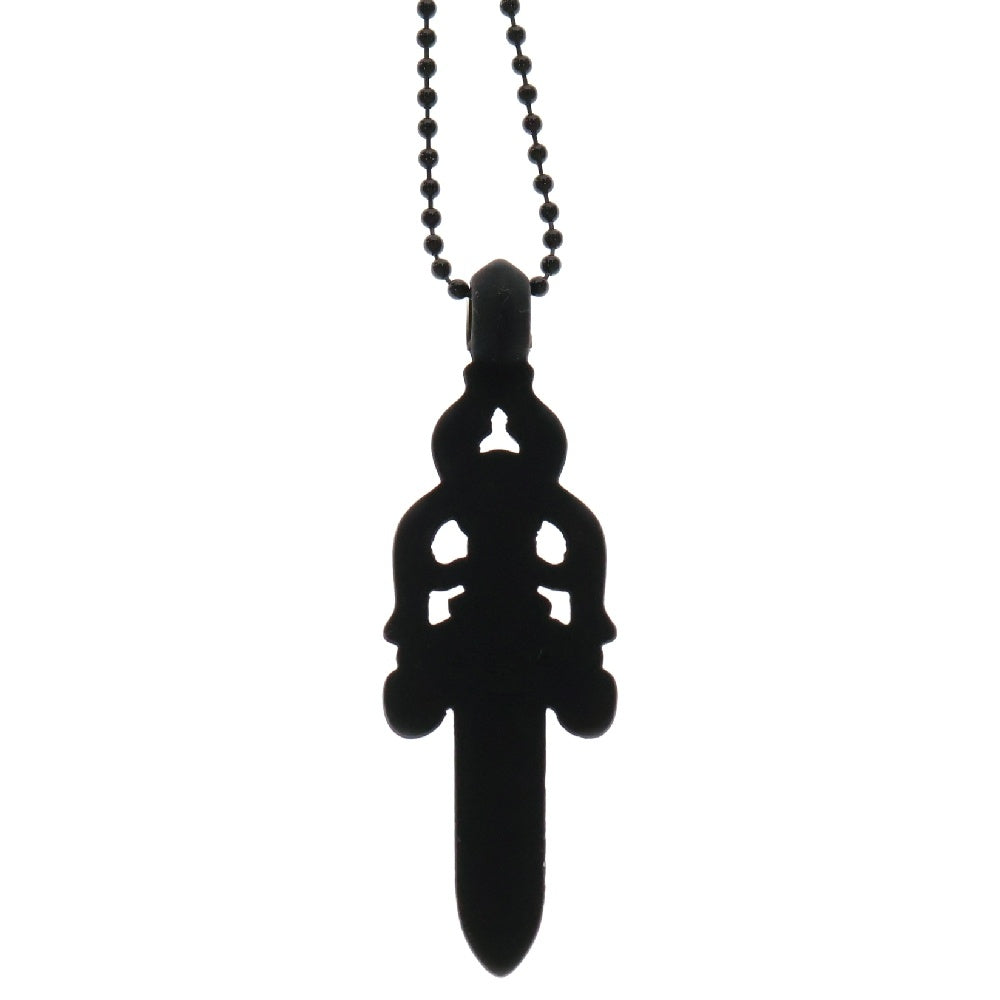 CHROME HEARTS(クロムハーツ) RUBBER LARGE DAGGER シリコンラバーネックレス ブラック