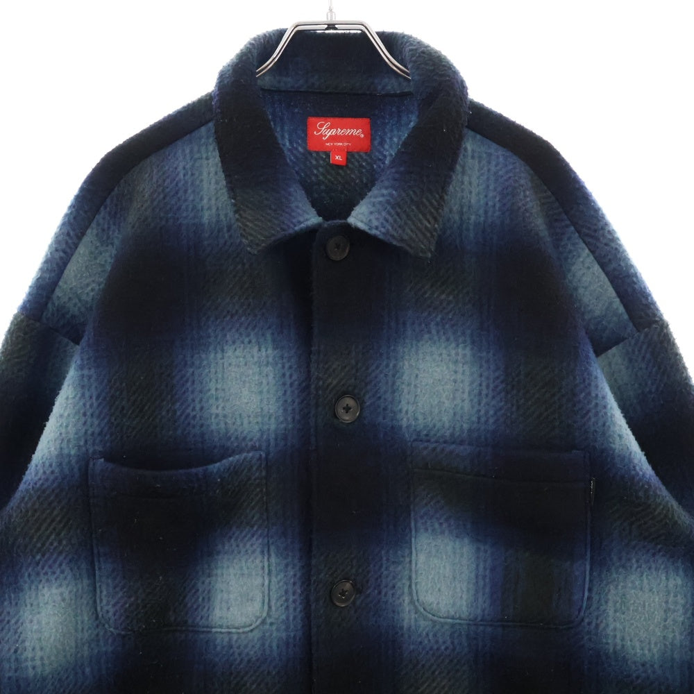 SUPREME(シュプリーム) 20AW Shadow Plaid Fleece Shirt シャドウプレイドフリースシャツ ブルー