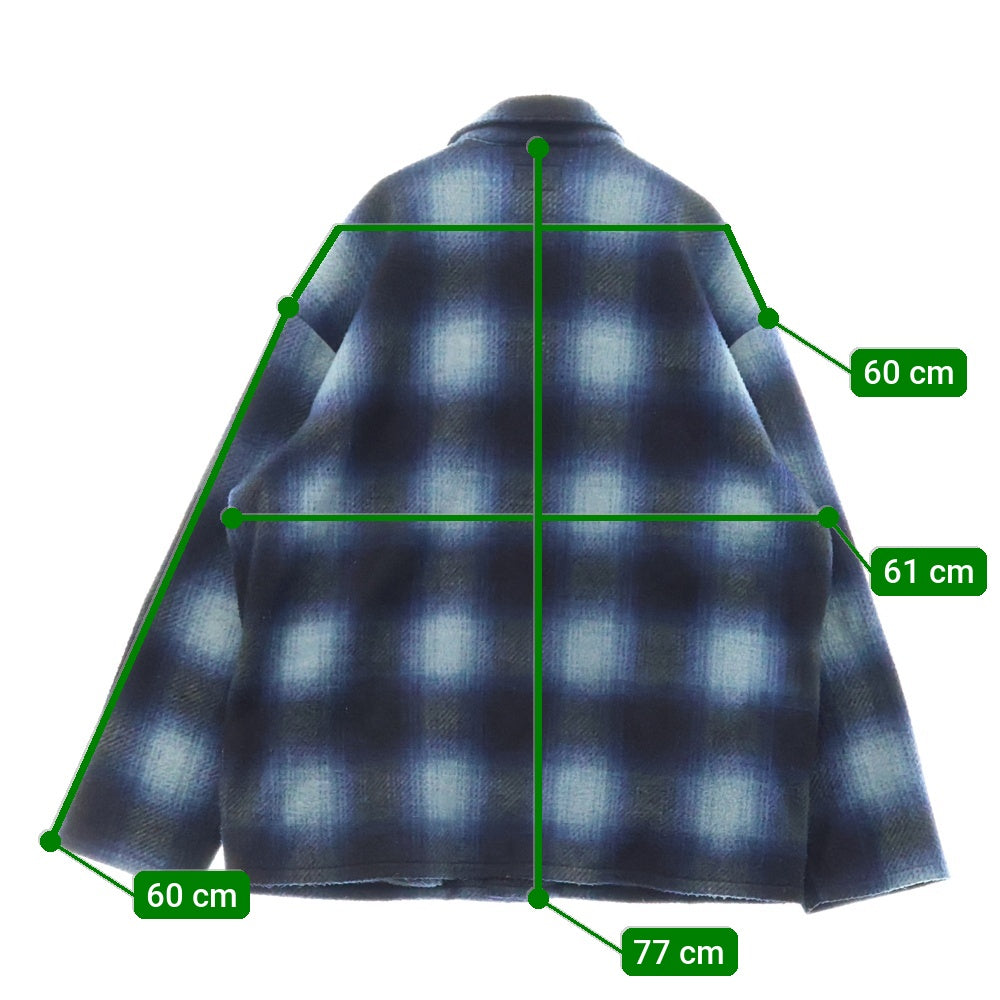 SUPREME(シュプリーム) 20AW Shadow Plaid Fleece Shirt シャドウプレイドフリースシャツ ブルー