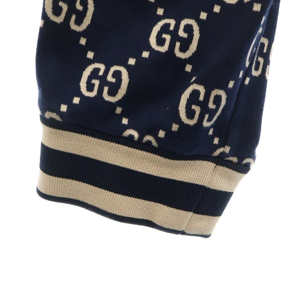 GUCCI(グッチ) 18AW GG Jacquard Jogging Pants 496920 X9V05 GGジャガードジョギングパンツ 総柄トラックパンツネイビー