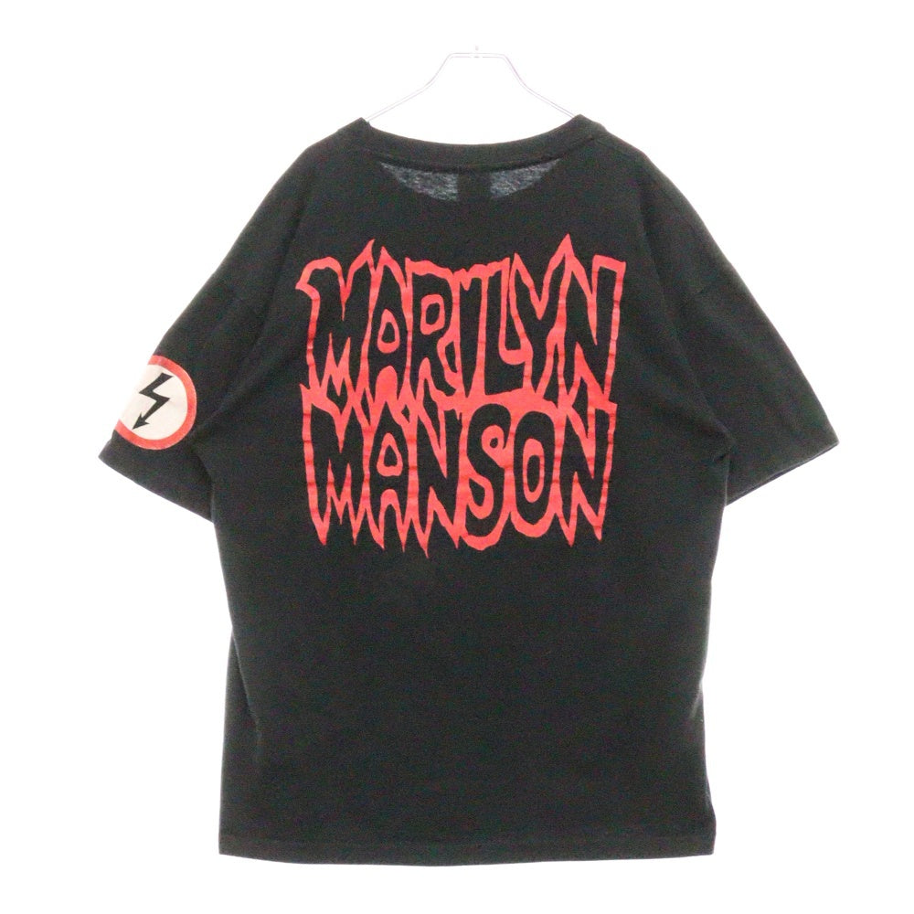VINTAGE(ヴィンテージ) 90s MARILYN MANSON I THE SATANIC ARMY LONG SLEEVE TEE マリリンマンソン ロングスリーブ Tシャツ 半袖 カットソー ブラック