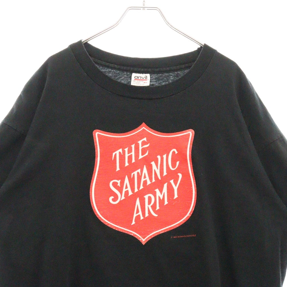 VINTAGE(ヴィンテージ) 90s MARILYN MANSON I THE SATANIC ARMY LONG SLEEVE TEE マリリンマンソン ロングスリーブ Tシャツ 半袖 カットソー ブラック