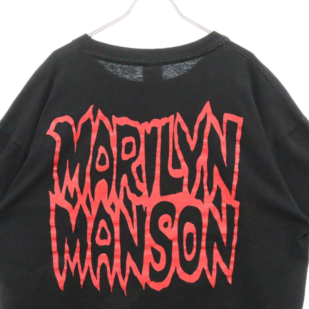 VINTAGE(ヴィンテージ) 90s MARILYN MANSON I THE SATANIC ARMY LONG SLEEVE TEE マリリンマンソン ロングスリーブ Tシャツ 半袖 カットソー ブラック