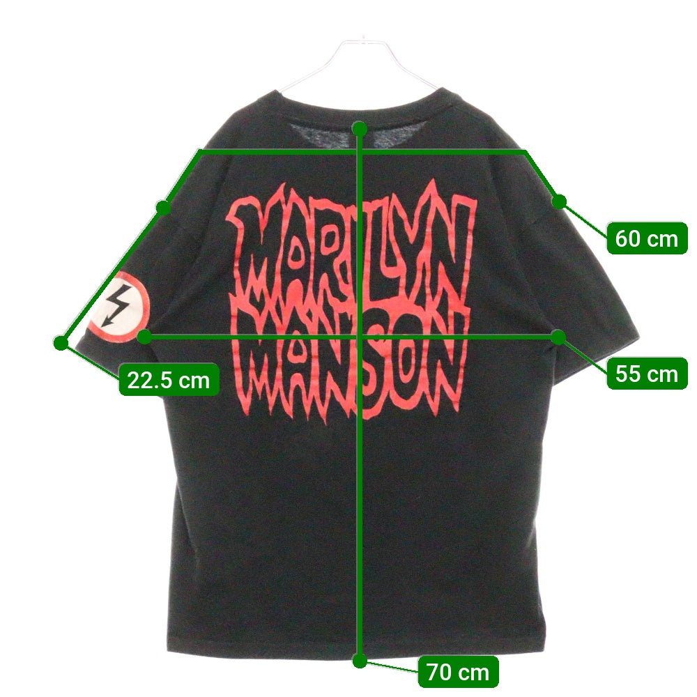 VINTAGE(ヴィンテージ) 90s MARILYN MANSON I THE SATANIC ARMY LONG SLEEVE TEE マリリンマンソン ロングスリーブ Tシャツ 半袖 カットソー ブラック