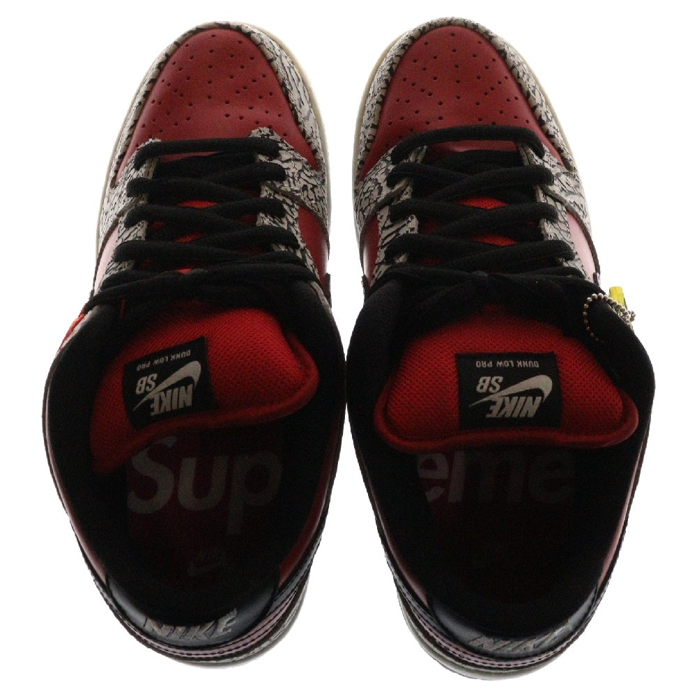 NIKE SB(ナイキエスビー) 12SS ×SUPREME DUNK LOW PREMIUM SB シュプリーム ダンク プレミアム ローカットスニーカー レッド US9/27.0cm 313170-600