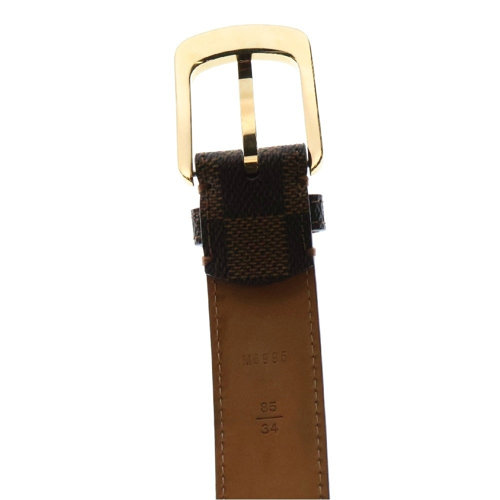 LOUIS VUITTON(ルイヴィトン) ダミエ サンチュール・エリプス ベルト ブラウン ゴールド金具 85/34 M6995