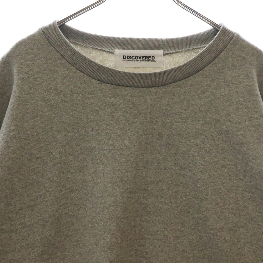 DISCOVERED(ディスカバード) STAR CROCHET SWEAT スター クロシェット クルーネックスウェットトレーナー グレー DC-SS24-CU-07