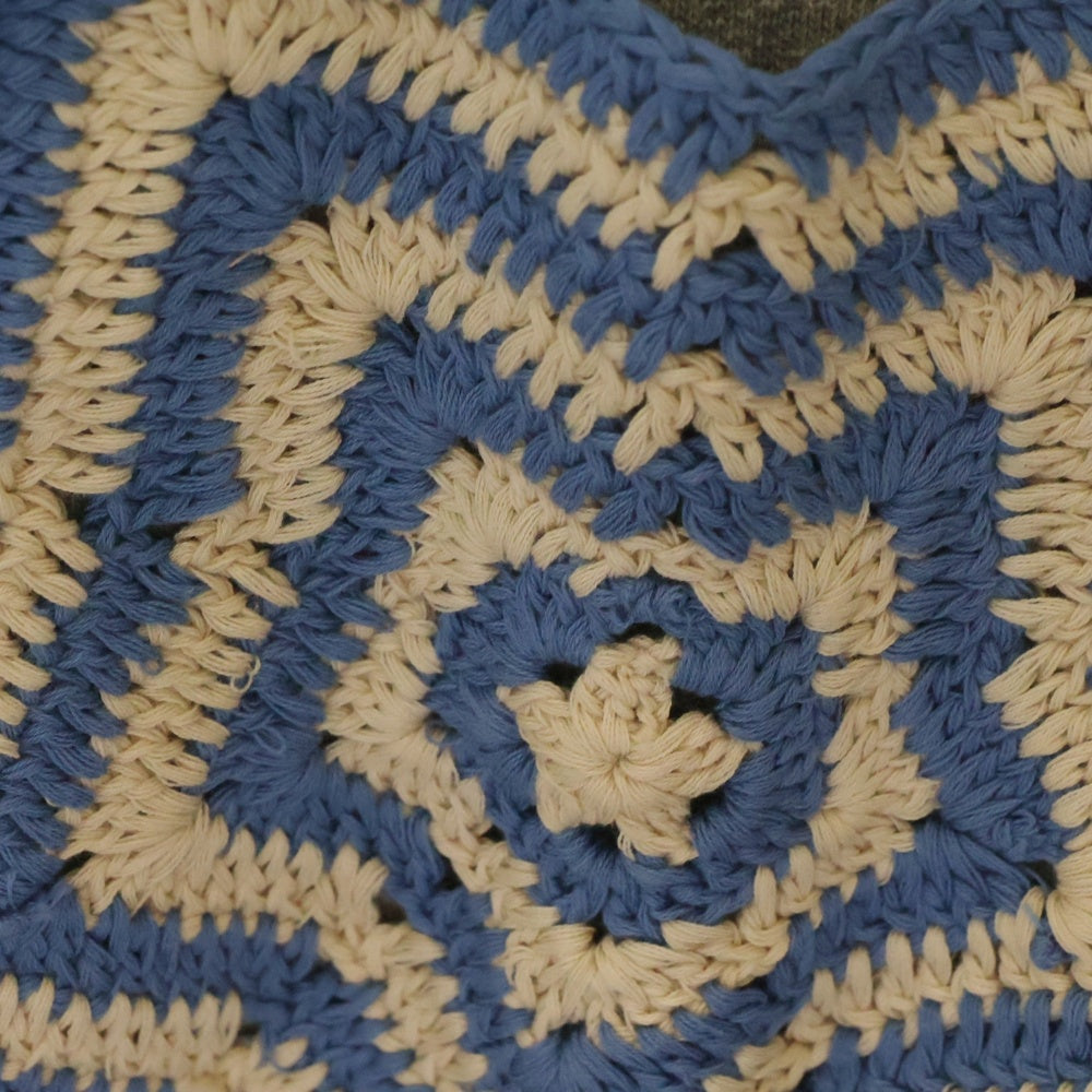 DISCOVERED(ディスカバード) STAR CROCHET SWEAT スター クロシェット クルーネックスウェットトレーナー グレー DC-SS24-CU-07