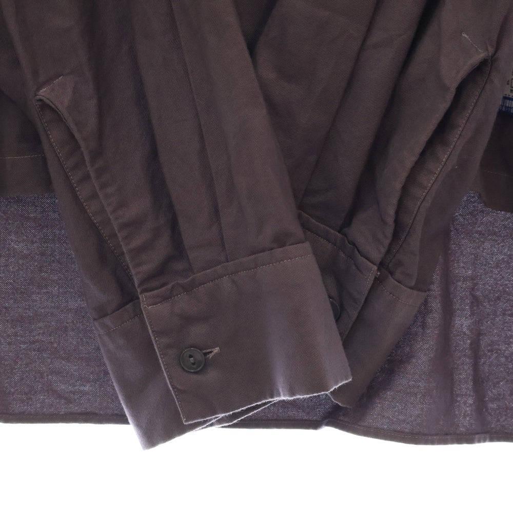 MIHARA YASUHIRO(ミハラヤスヒロ) Long Sleeve Oxford Shirt オープンカラーシャツ パープル I06SH011