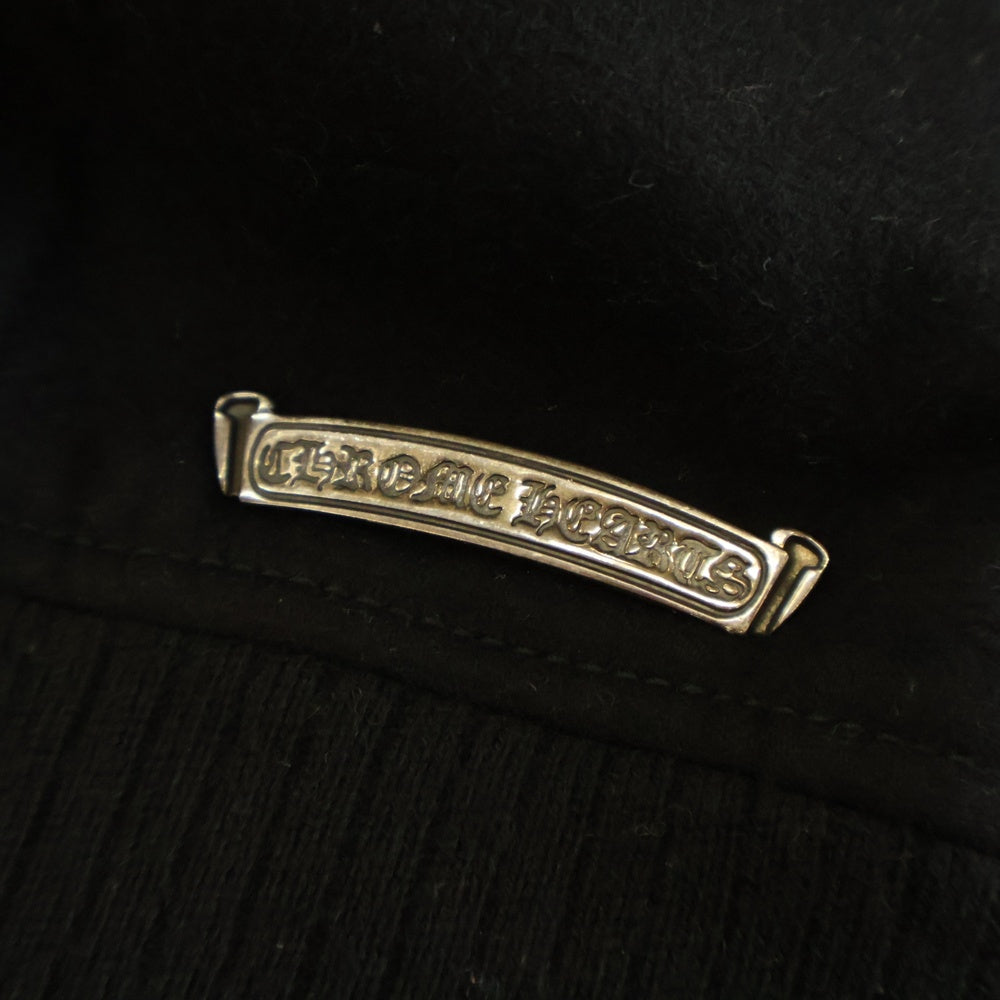 CHROME HEARTS(クロムハーツ) LETTERMAN レターマン CHマルチレザーパッチレザースリーブブルゾン ジャケット ブラック/シルバー