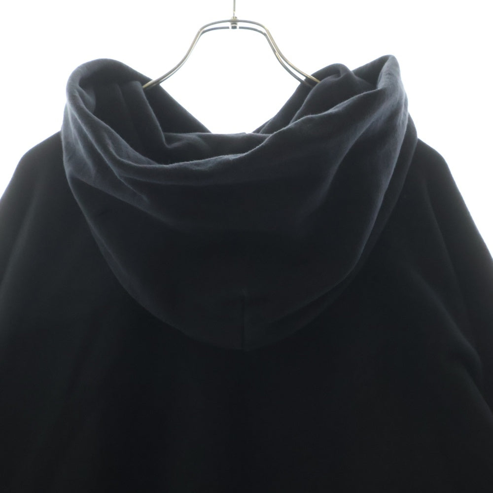 READY MADE(レディメイド) 24AW BIG HOODIE LOGO RE-CO-BK-00-00-285 ロゴ刺繍フーディ プルオーバースウェットパーカー ブラック