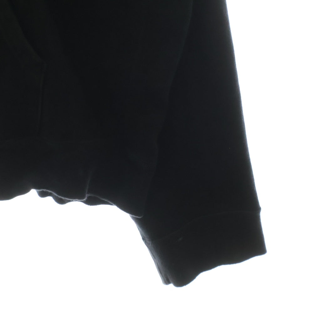 READY MADE(レディメイド) 24AW BIG HOODIE LOGO RE-CO-BK-00-00-285 ロゴ刺繍フーディ プルオーバースウェットパーカー ブラック