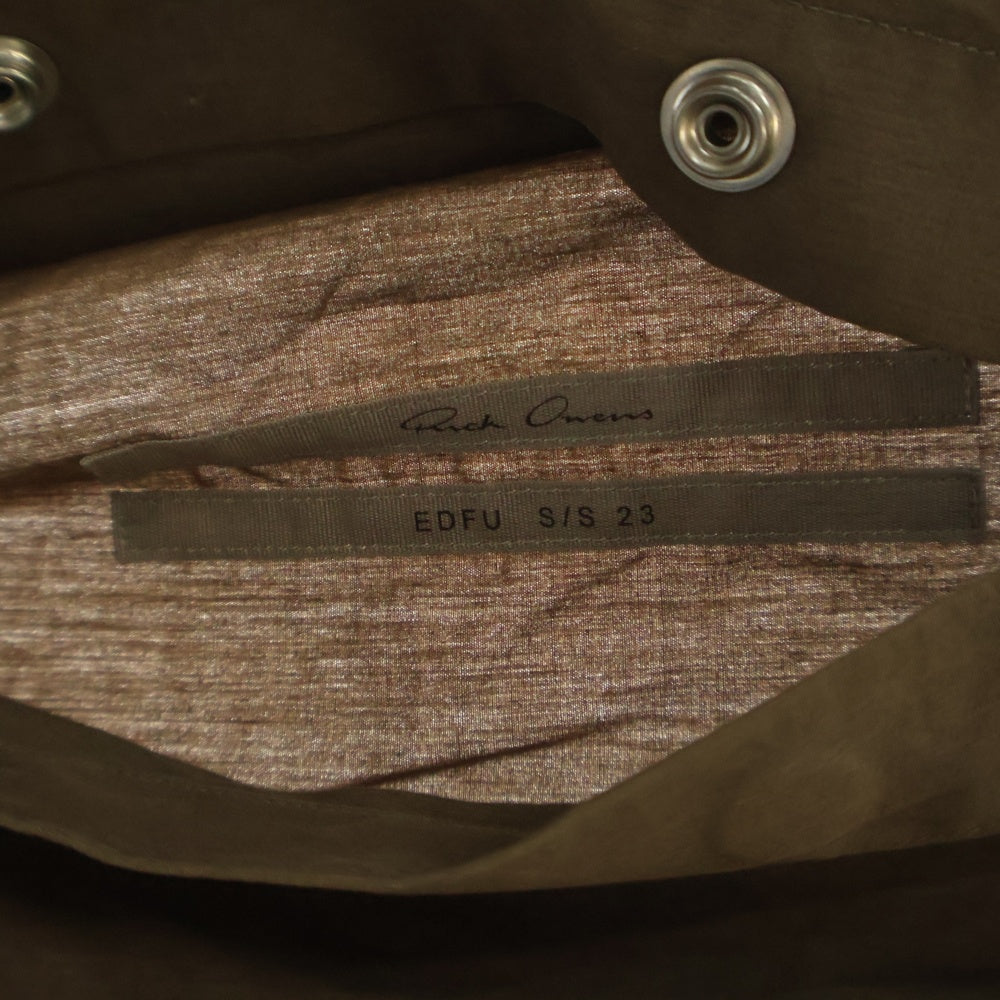 Rick Owens(リックオウエンス) Fitted Long Sleeved Shirt スリムフィット ロングスリーブ 長袖シャツ ブラウン RU01C4237-P