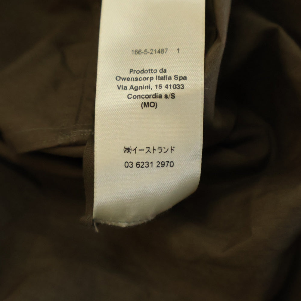 Rick Owens(リックオウエンス) Fitted Long Sleeved Shirt スリムフィット ロングスリーブ 長袖シャツ ブラウン RU01C4237-P
