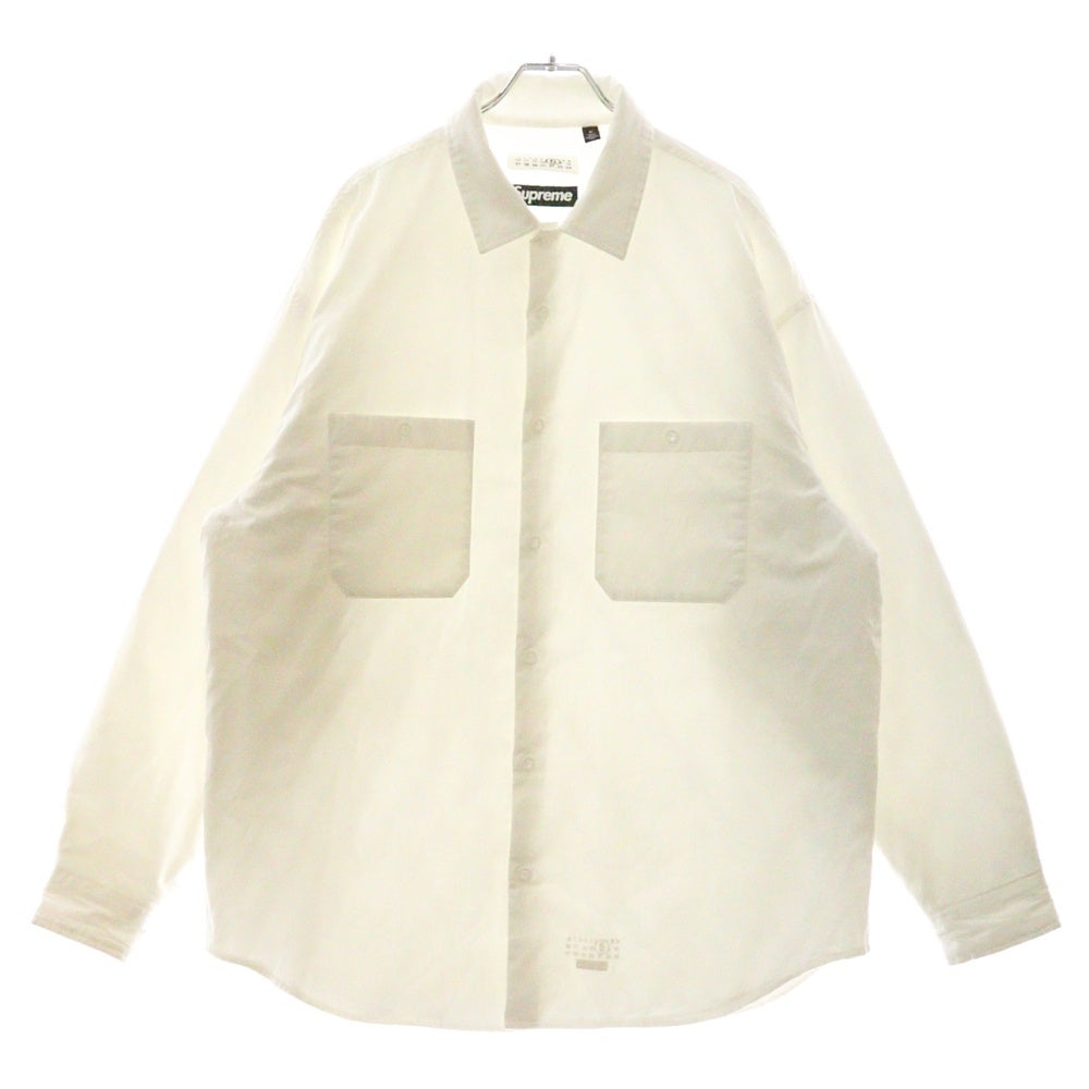 SUPREME(シュプリーム) 24SS ×MM6 Maison Margiela Padded Shirt エムエムシックス メゾンマルジェラ 中綿 パデット シャツ ホワイト