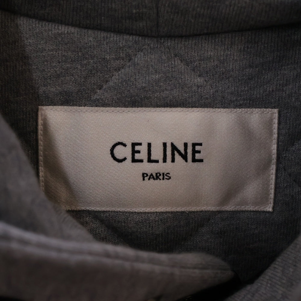 CELINE(セリーヌ) 23AW フード付きオーバーサイズ ナイロンテディジャケット 2W15A227R.38NO ブラック/グレー