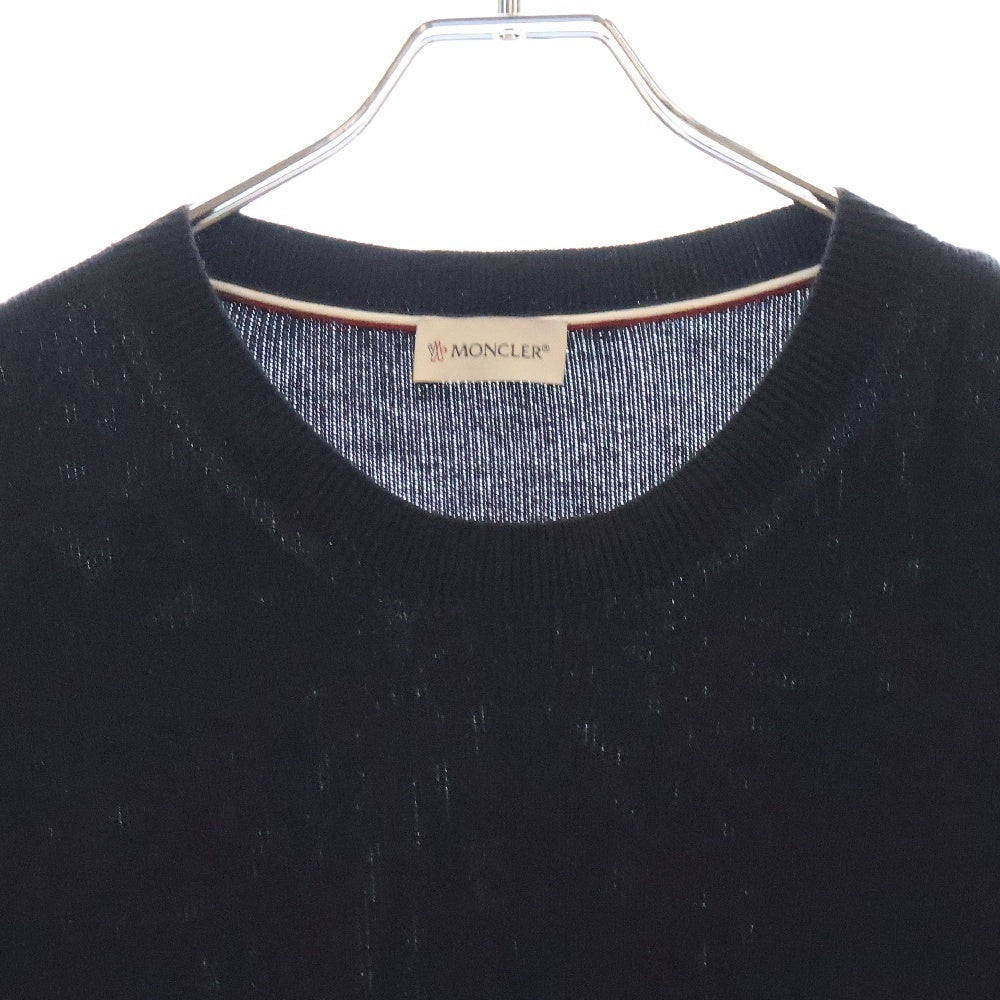 MONCLER(モンクレール) GIROCOLLO TRICOT ポケット付きコットン ニット セーター ネイビー H10919C00001