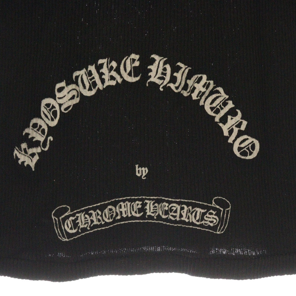 CHROME HEARTS(クロムハーツ) ×KYOSUKE HIMURO CROSS PRINT No-Sleeve ×氷室京介 フロントクロス プリント ノースリーブカットソー タンクトップ ブラック