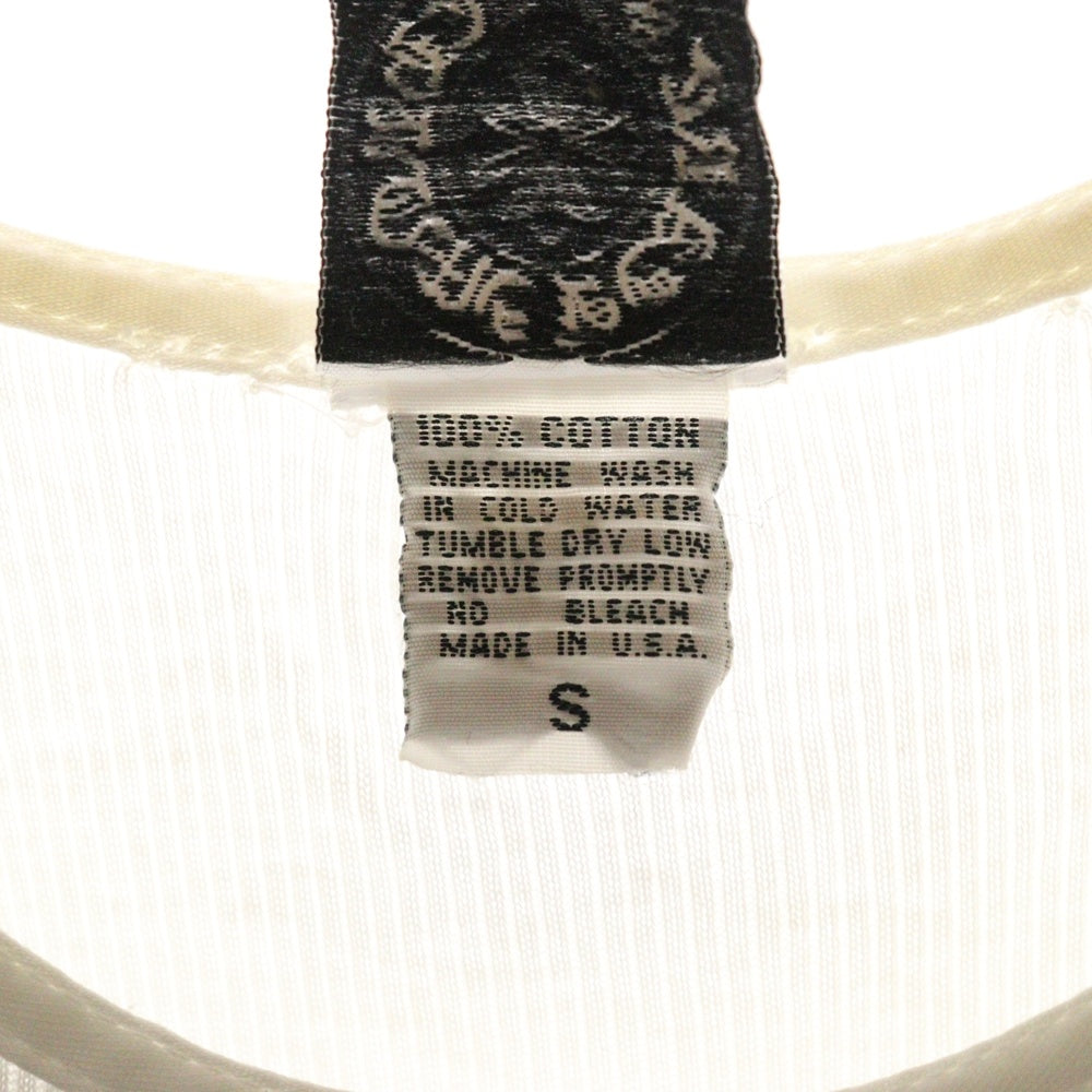 CHROME HEARTS(クロムハーツ) BACK CRS No-Sleeve バッククロスプリント ノースリーブカットソー タンクトップ ホワイト
