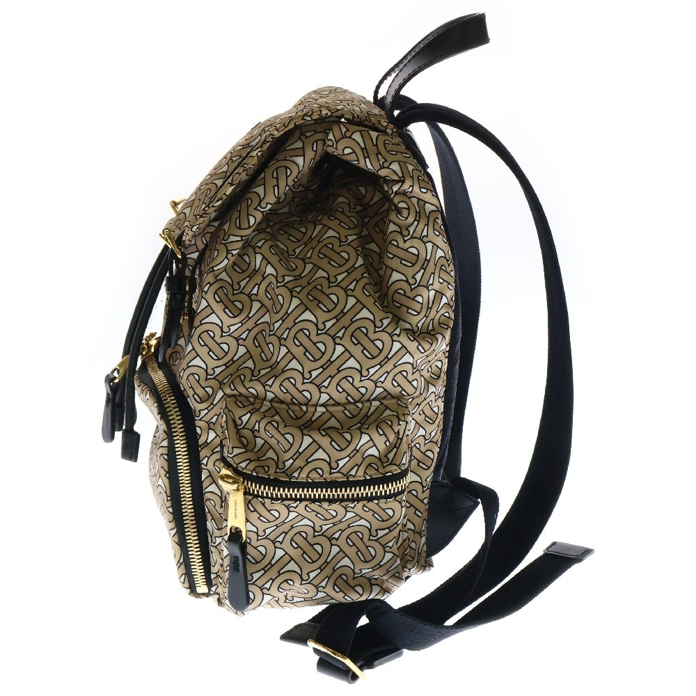 BURBERRY(バーバリー) モノグラム TBロゴ 総柄 ナイロン バックパック リュックサック ベージュ 8011638
