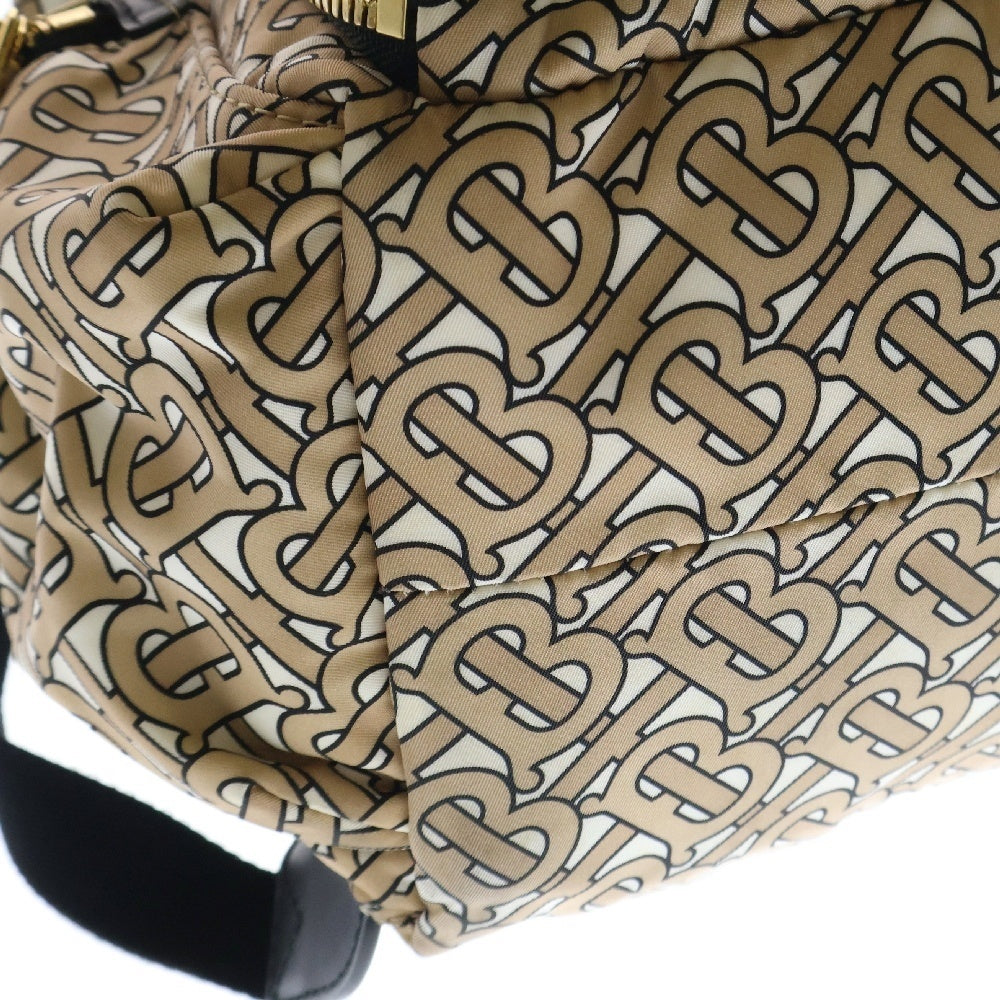 BURBERRY(バーバリー) モノグラム TBロゴ 総柄 ナイロン バックパック リュックサック ベージュ 8011638