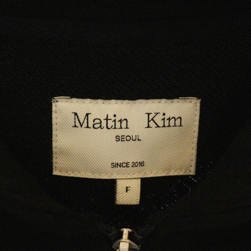 Matin Kim(マーティンキム) バックアーチロゴジップスウェットパーカー ブラック