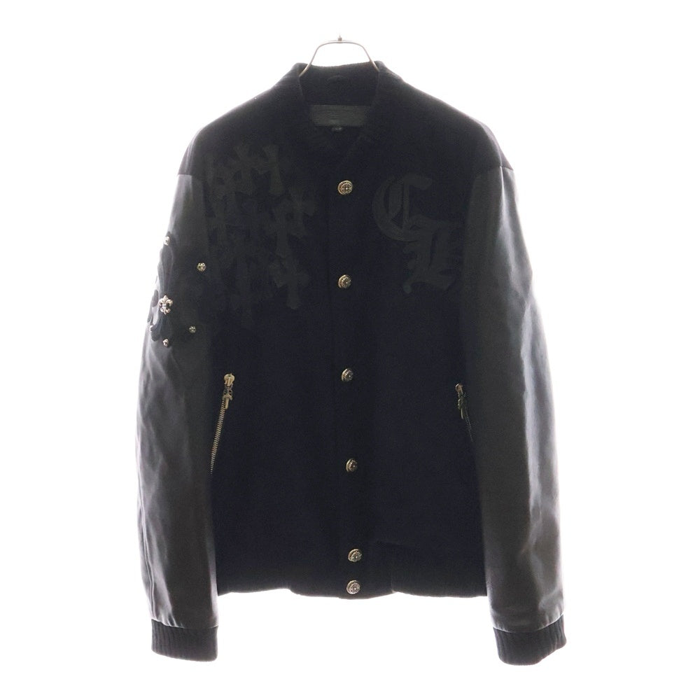 CHROME HEARTS(クロムハーツ) LETTERMAN JACKET クロスパッチ レターマン ジャケット スタジャン ブラック