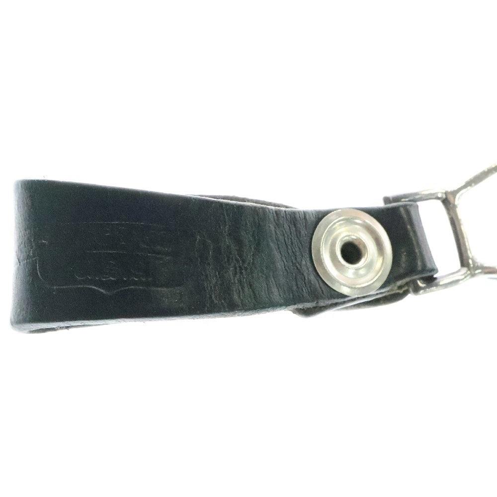 CHROME HEARTS(クロムハーツ) BELT LOOP フローラルボタンレザーベルトループ シルバー/ブラック