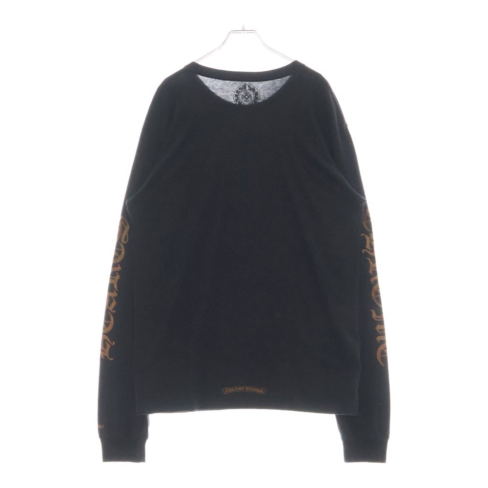 CHROME HEARTS(クロムハーツ) CH L S 1 NECK LOGO ネック ロゴプリント 長袖Tシャツ ロングスリーブカットソー ブラック
