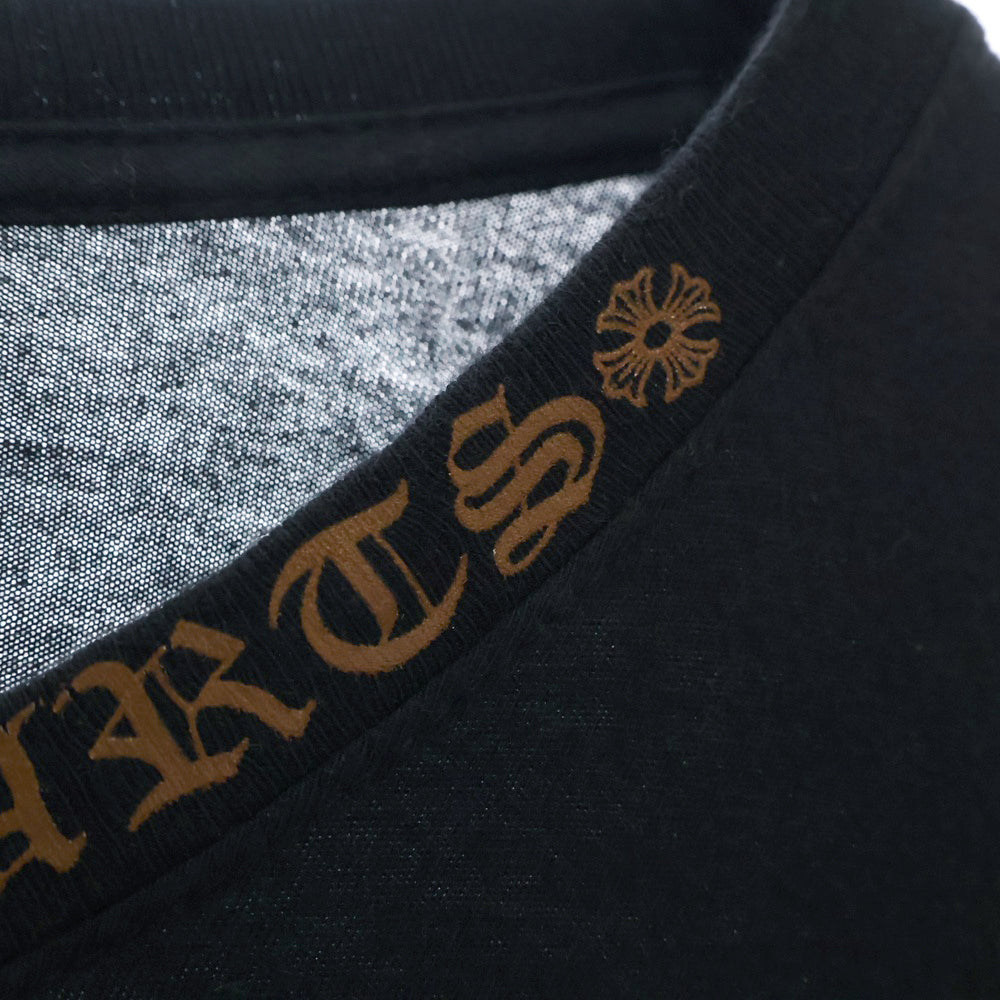 CHROME HEARTS(クロムハーツ) CH L S 1 NECK LOGO ネック ロゴプリント 長袖Tシャツ ロングスリーブカットソー ブラック