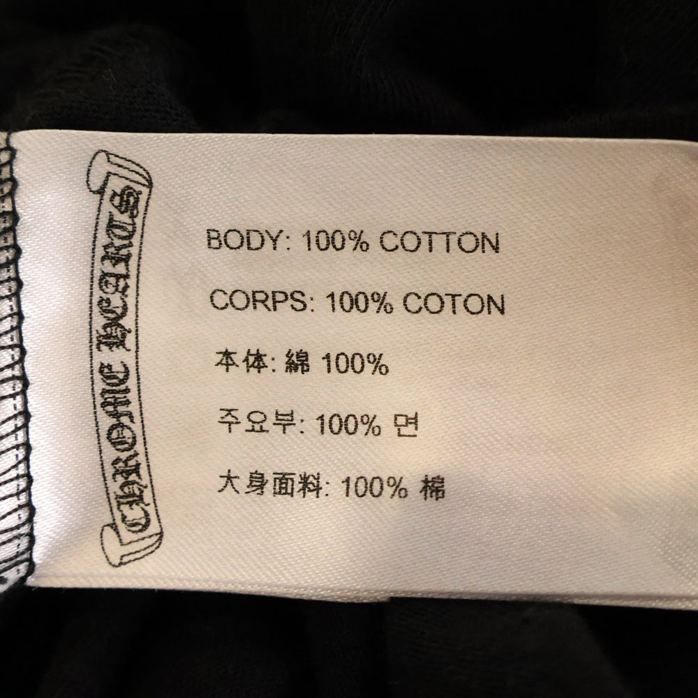 CHROME HEARTS(クロムハーツ) CH L S 1 NECK LOGO ネック ロゴプリント 長袖Tシャツ ロングスリーブカットソー ブラック