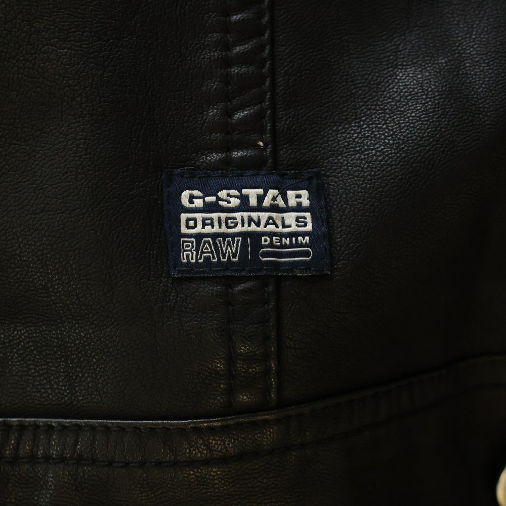 G-STAR RAW(ジースターロウ) エコレザー レザージャケット ブルゾン ブラック D12653-5335-990