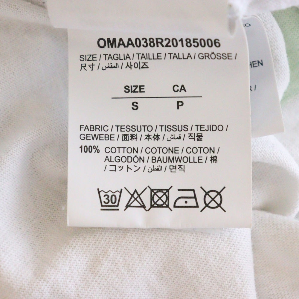 OFF-WHITE(オフホワイト) 20SS ARCH SHAPES OVER TEE OMAA038R20185006 アーチシェイプ 半袖Tシャツ カットソー ホワイト/グリーン
