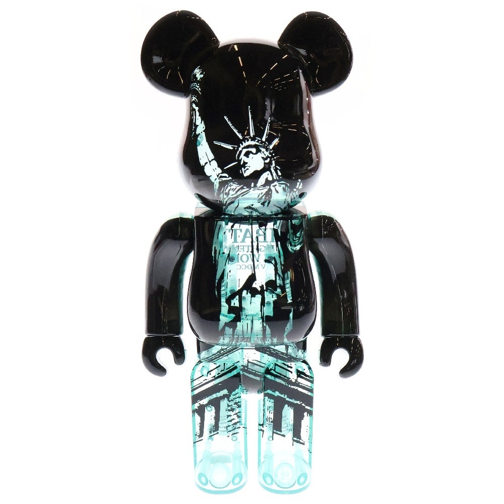 MEDICOM TOY(メディコムトイ) BE@RBRICK EXHIBITION 23 400% ベアブリック 自由の女神 人形 フィギュア ブラック/ブルー