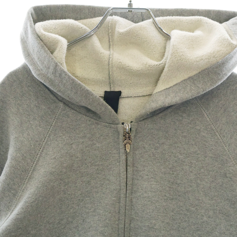 CHROME HEARTS(クロムハーツ) Y NOT クロスパッチ付きジップアップパーカー グレー
