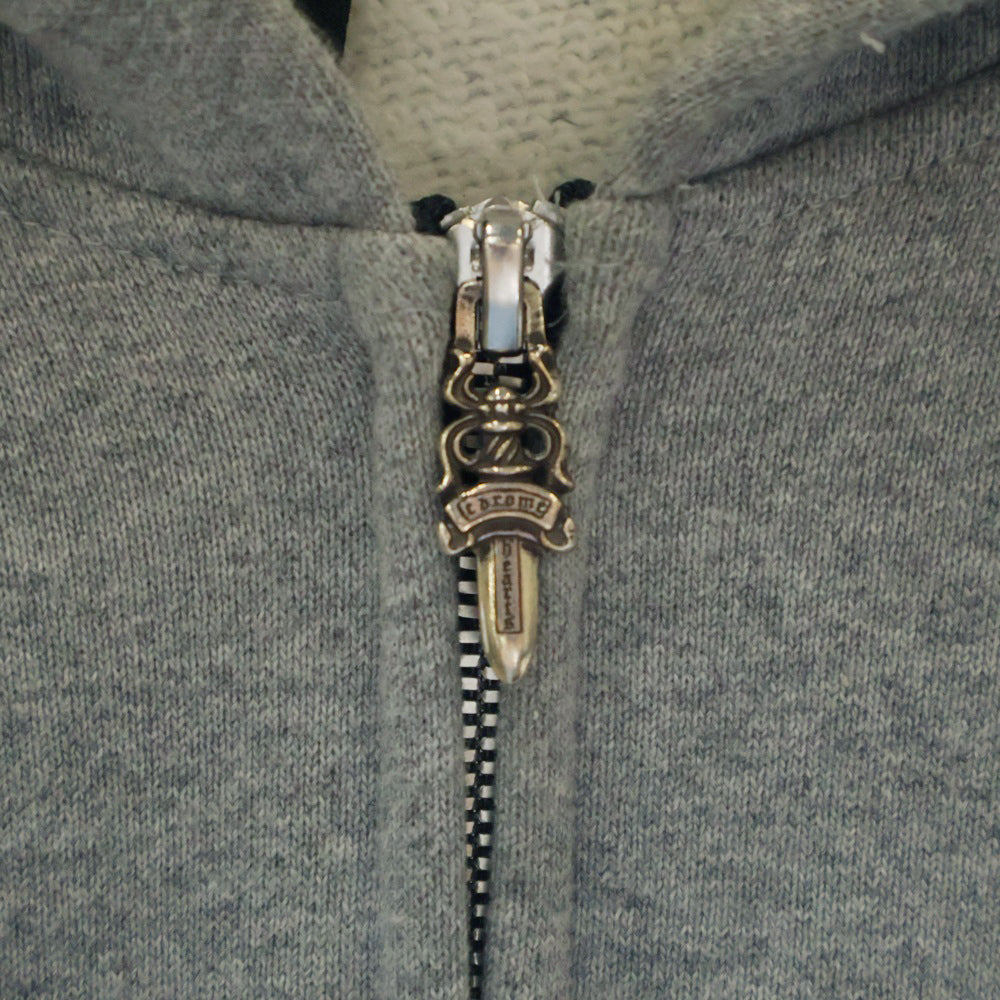 CHROME HEARTS(クロムハーツ) Y NOT クロスパッチ付きジップアップパーカー グレー