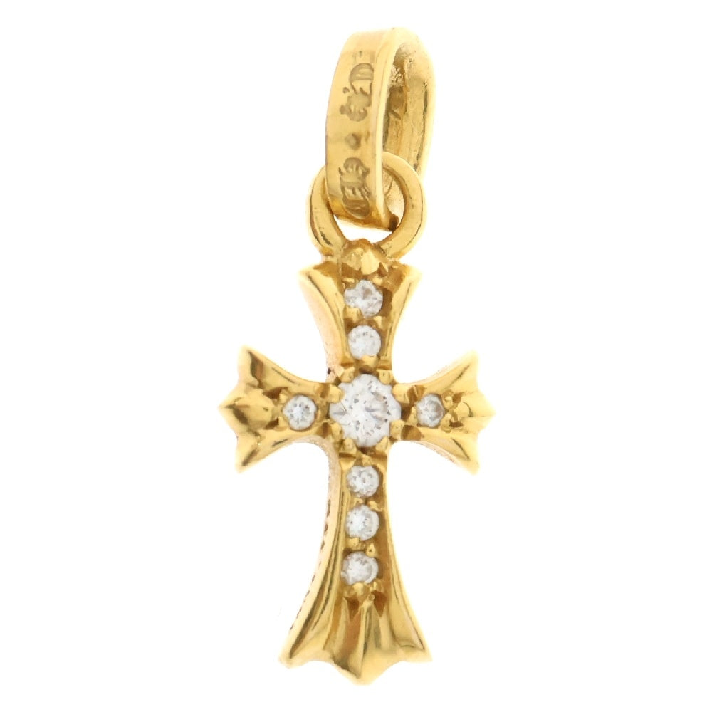 CHROME HEARTS(クロムハーツ) 22K CRS BBYFAT P/DIA ベイビーファットクロス PAVEダイヤ ペンダントトップ ゴールド BCA035