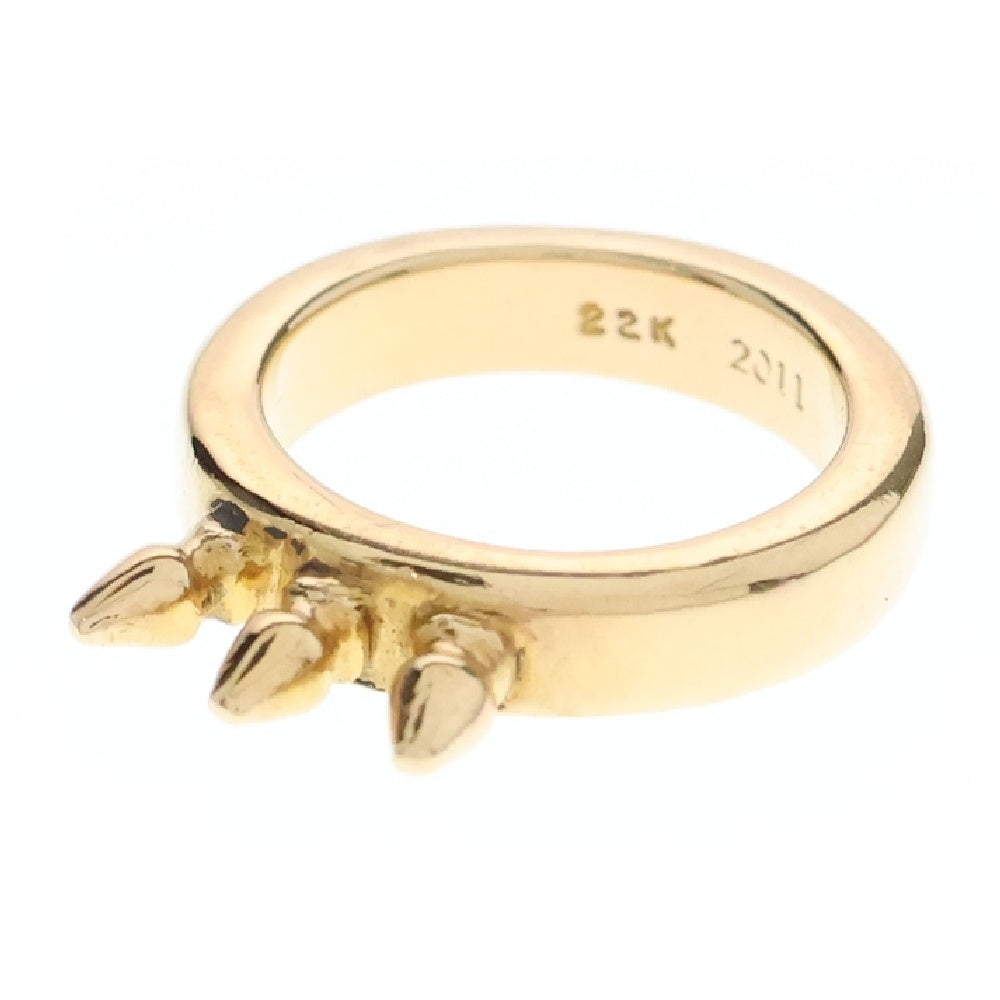 CHROME HEARTS(クロムハーツ) 22K BBY BLL 3SPKS ベビーベル 3スパイク ゴールドリング