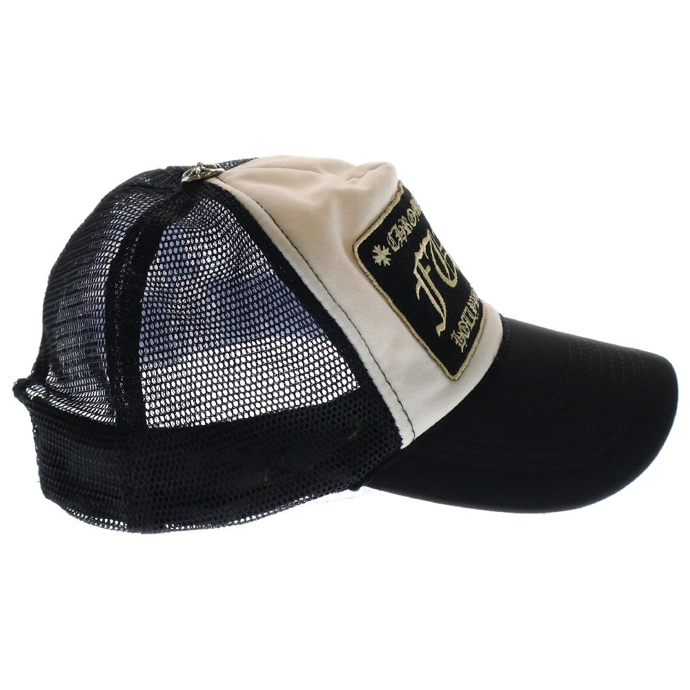 CHROME HEARTS(クロムハーツ) TRUCKER CAP オールド FUCKパッチ メッシュトラッカーキャップ ホワイト/ブラック