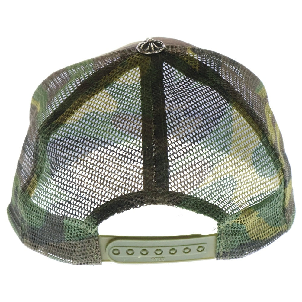 CHROME HEARTS(クロムハーツ) TRUCKER CAP オールド カモ柄 トラッカーキャップ ファック クロスボール付きメッシュ帽子 カーキ