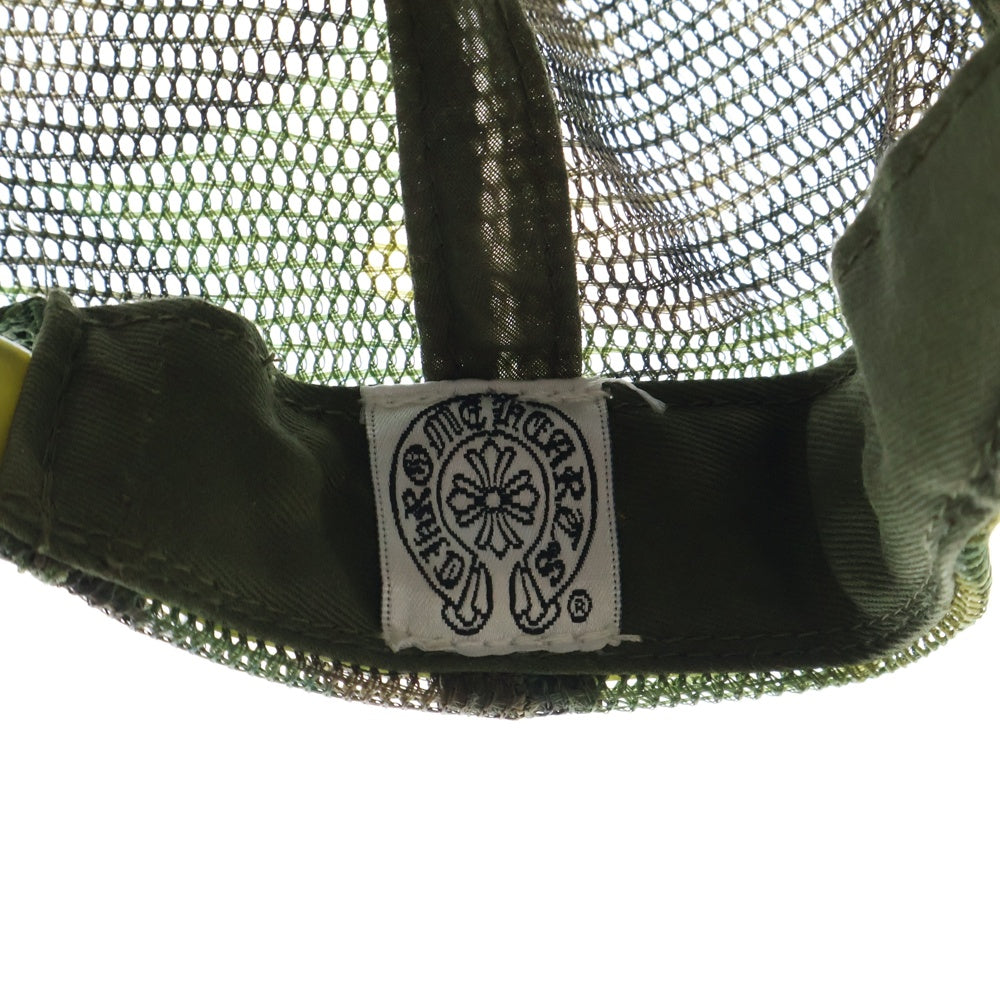 CHROME HEARTS(クロムハーツ) TRUCKER CAP オールド カモ柄 トラッカーキャップ ファック クロスボール付きメッシュ帽子 カーキ