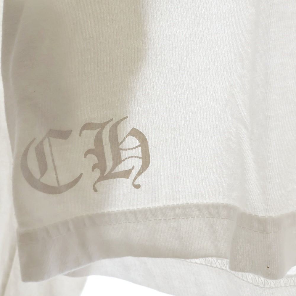 CHROME HEARTS(クロムハーツ) CH L S 1 バックアーチロゴプリント USA 長袖Tシャツ ロングスリーブカットソー ホワイト