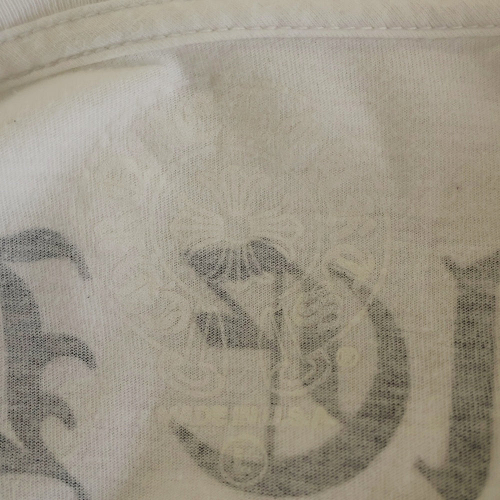 CHROME HEARTS(クロムハーツ) CH L S 1 バックアーチロゴプリント USA 長袖Tシャツ ロングスリーブカットソー ホワイト