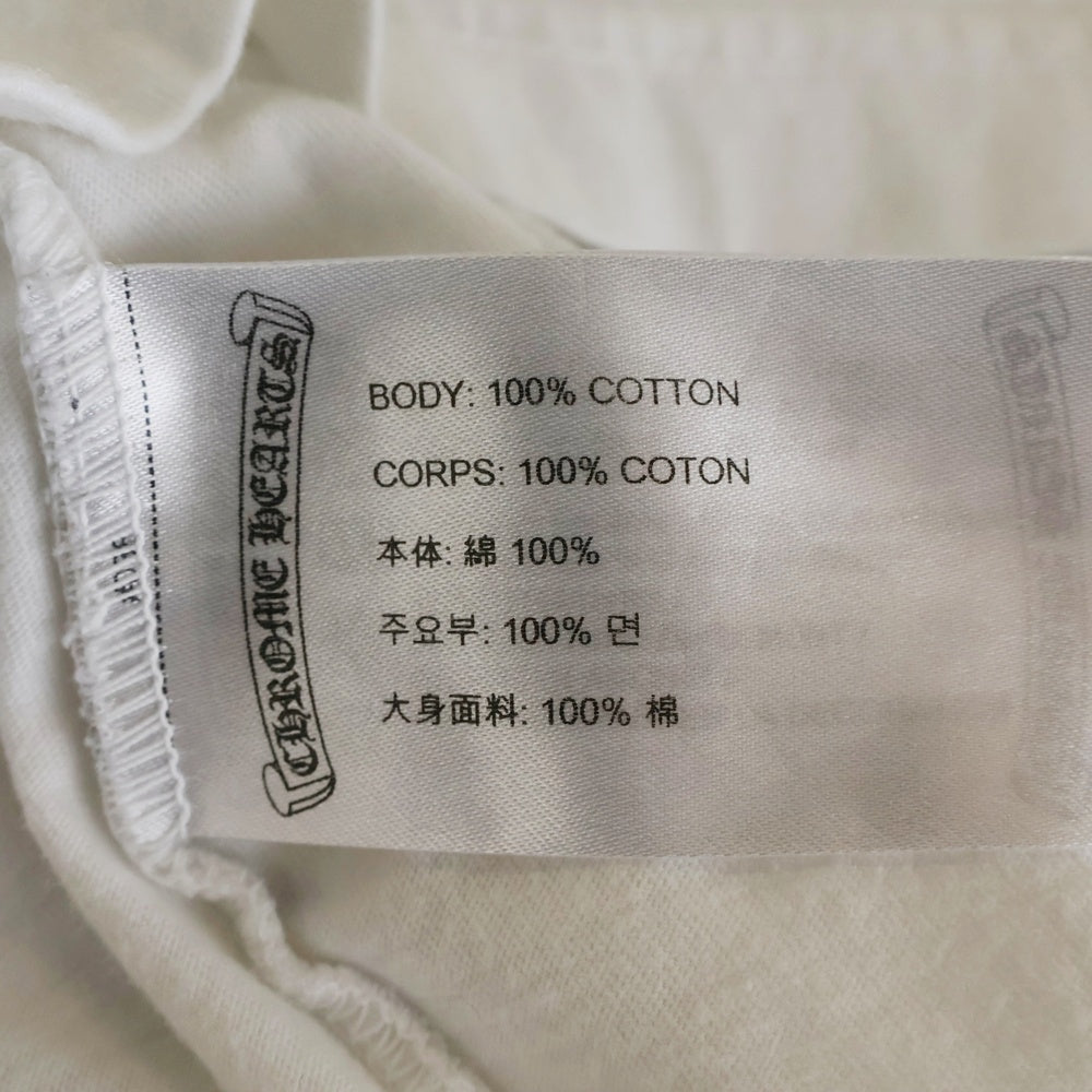 CHROME HEARTS(クロムハーツ) CH L S 1 バックアーチロゴプリント USA 長袖Tシャツ ロングスリーブカットソー ホワイト