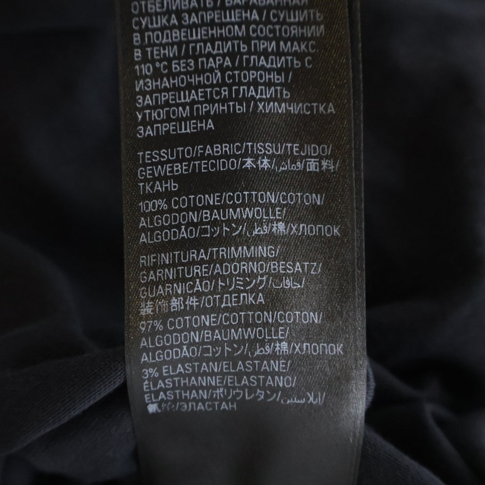 BALENCIAGA(バレンシアガ) 23SS ユーズド加工 テープロゴ 半袖Tシャツ 739784 ブラック