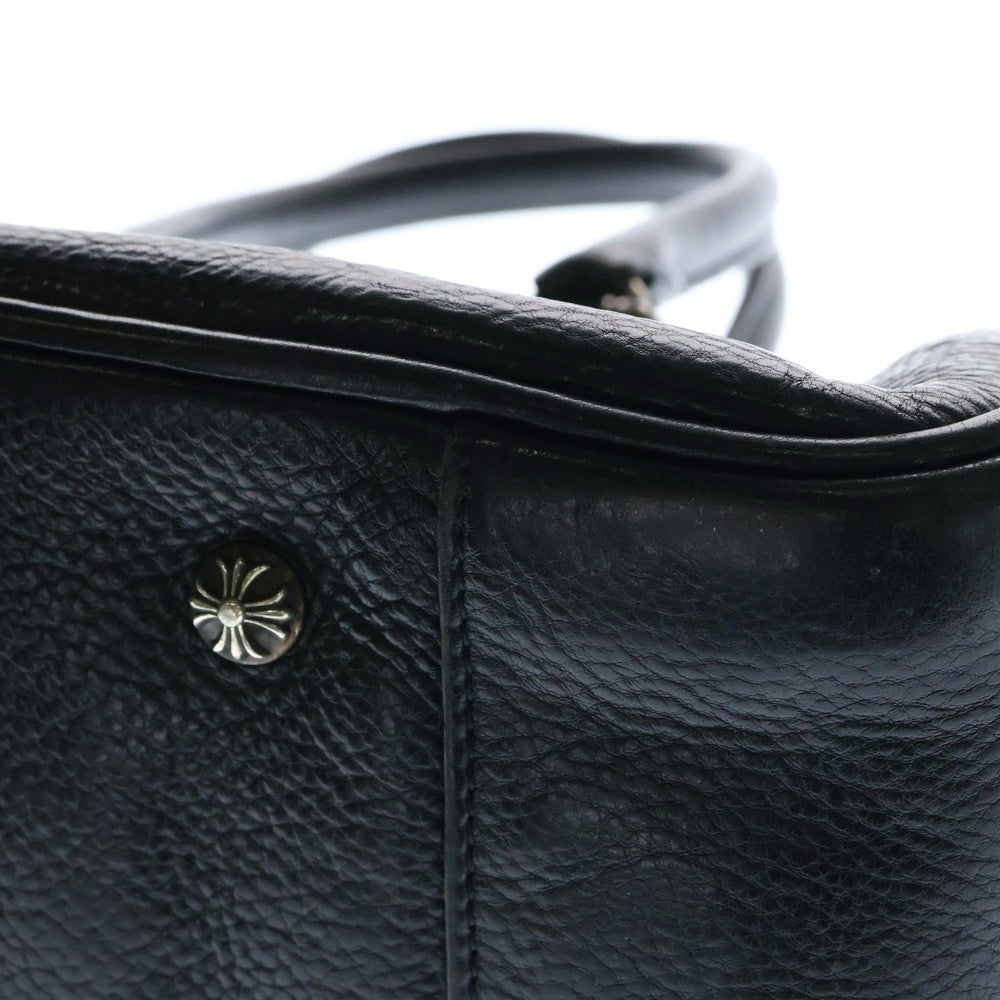 CHROME HEARTS(クロムハーツ) GYM SM ジムバッグ 現行型 CHチャーム付き スモール レザー ハンドバッグ ブラック/シルバー